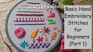 6 Basic embroidery stitches you should know | Hand Embroidery for Beginners