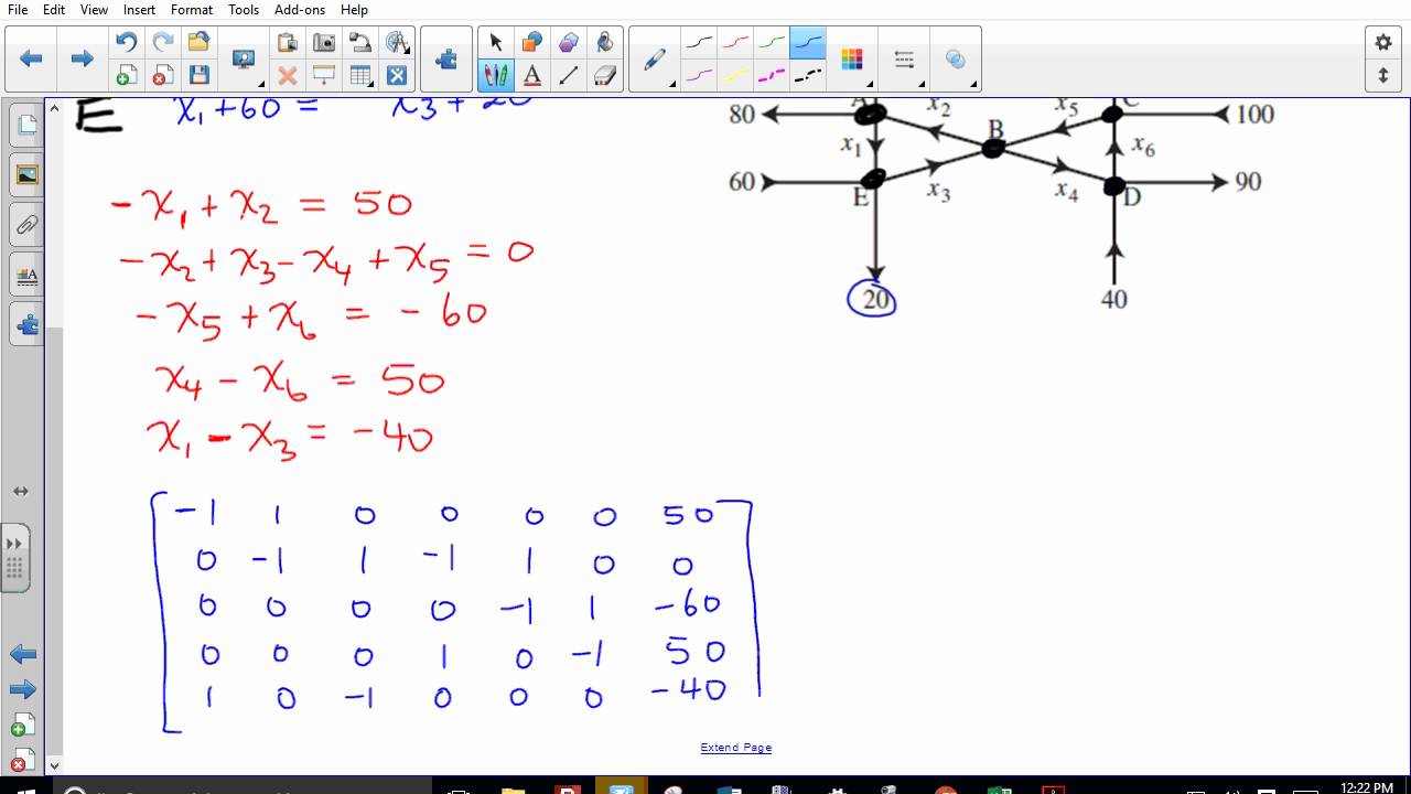 Linear Algebra Network Example - YouTube