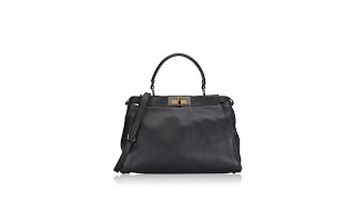 Fendi Peekaboo Iconic Medium Satchel Black