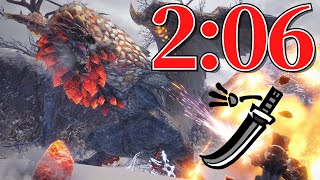 【MHRise】イベクエ : 爆鱗爆砕 2:06 強化個体 バゼルギウス 太刀ソロ TA / Bazelgeuse Longsword solo 【モンハンライズ】