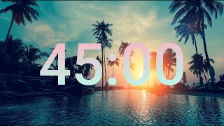 45 minute countdown timer with music - NCS Tropical, Chill, Deep House
