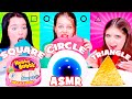 Relaxing ASMR Geometric Shapes Mukbang! Crunchy Eating Sounds