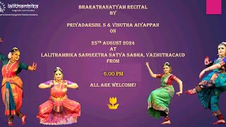 Bharatanatyam recital by Priyadarsini S \u0026 Vinutha Aiyappan