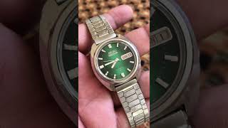 Vintage Seiko Actus 21 Jewels 7019-7350 Emerald Green Dial Automatic Watch Year-1974 +923222099218