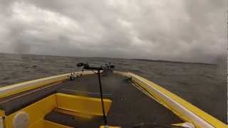 Crossing Toledo Bend in Bullet 20mph wind