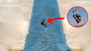 WE FLIPPED THE LA RIVER! (21 FEET) 🇺🇸