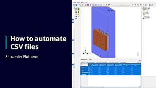 HOW TO Automate CSV files in Simcenter Flotherm | Tutorial #HowToSimcenterFlotherm #SimcenterCFD