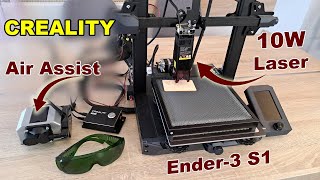 Creality 10W laser module for Ender-3 3D printers (Falcon) - tested with Air Assist kit
