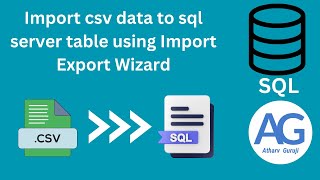 import csv data to sql server database table using import export Wizard #sql#sqlserver #AtharvGuruji