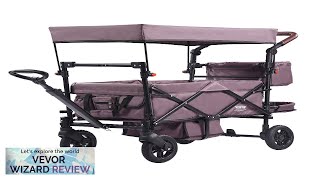 VEVOR Wagon Stroller for 2 Kids Push Pull Quad Collapsible Stroller Review