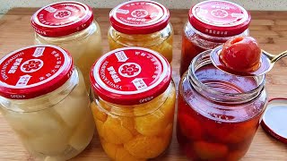 Homemade canned fruit in 3 simple steps