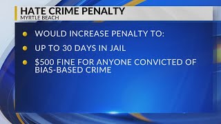 Myrtle Beach City Council OKs first reading for hate crime penalty