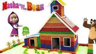 DIY - How To Build Masha And The Bear House From Magnetic Balls (Satisfaction) - Magnet Balls