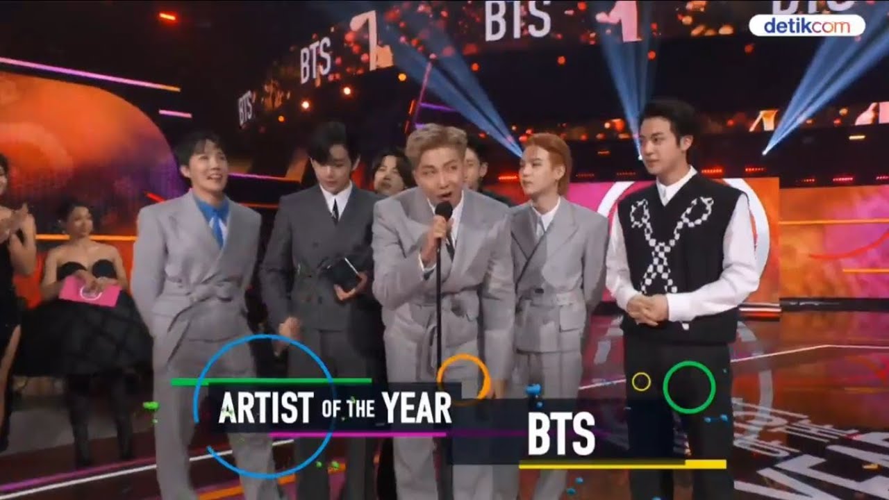 BTS Won 'Artist Of The Year' | 2021 AMAs | The First Asian Act To Win ...