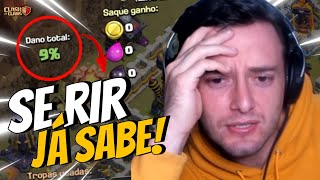 9% E ZERO ESTRELA NA GUERRA ! TENTE NÃO RIR NO CLASH OF CLANS #16