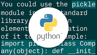 Saving an Object (Data persistence)