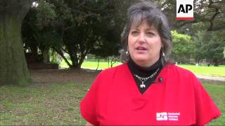 As many as 18,000 nurses have walked off the job and are picketing in front of Northern California K