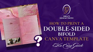 How to Print a Double Sided Program Template