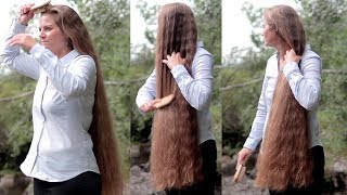 RealRapunzels | Siri's Long Hair Brushing and Display by The Water (preview)