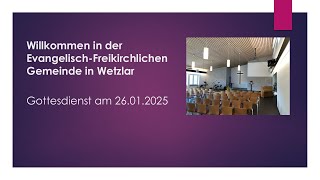 Gottesdienst Baptisten Wetzlar am 26.01.2025