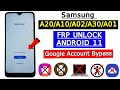 Samsung A20/A10/A02/A30/A01 Frp Bypass Without Pc Android 11 | Google Account Unlock After Restore