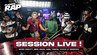 SESSION FREESTYLE avec Malty 2BZ, Dadi, A2Z, Crocoo, Tisco \u0026 XXXX ! #PlanèteRap