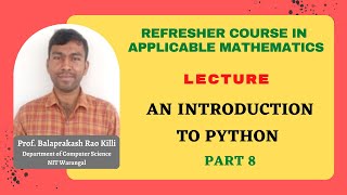 An Introduction to Python (Part-8)