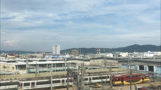 京阪電車車窓 8000系特急淀屋橋行き 枚方市駅〜京橋駅【Side view of Keihan train】