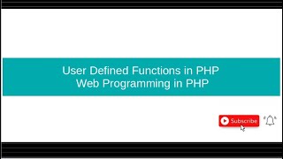 User-Defined Functions in PHP – Complete Tutorial for Beginners! 🚀 | Web Programming in PHP