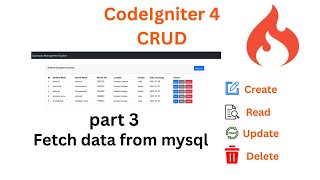 #3 How to fetch data from mysql with codeIgniter 4 and bootstrap table
