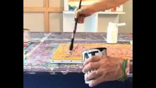 Peinture sur toile, Faire du dripping selon Jackson Pollock avec pébéo