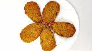 চিকেন রাশিয়ান কাটলেট।Russian Cutlet.Quick \u0026 Easy Cutlet.Snacks Recipe.