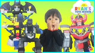 Batman and Superman vs Power Rangers SuperHeroes Imaginext Toys