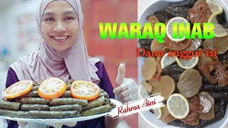 Membuat waraq inab || Daun anggur isi || Resep masakan Arab dari Tkw Qatar