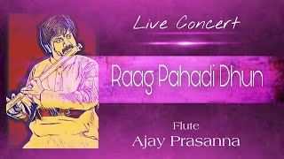 Raga Pahadi | Ajay Shankar Prasanna | Tabla: Rajendra Nakod | Dhun | Flute Music | Live Concert |