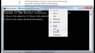 Using ProcDump to generate a crash dump file