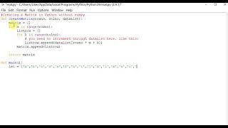 Creating a Matrix in Python without numpy