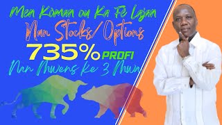 MEN KOMAN OU KAPAB FE LAJAN NAN STOCK OPTION 735% PROFI