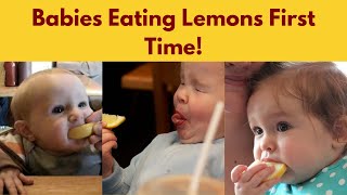 Babies Eating Lemons For The First Time | Cute Baby Sour Faces | ADORABLE Compilation!