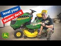 How to LEVEL your mower deck (John Deere)