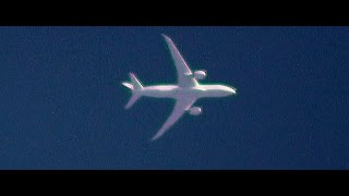 Japan Airlines JL407 Boeing 787-8 Dreamliner JA838J - contrail spotting - timelapse