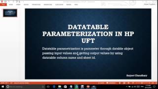 UFT Datatable Parametrization