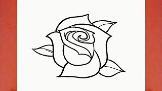 Como dibujar una Rosa (flor)