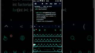 Factorial program in Java #factorial #forloop #java #shorts
