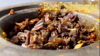 BEEF SHINGJU | Shredded Beef spicy mixture | Simple Recipe | Sanasam's Kitchen | Manipur.