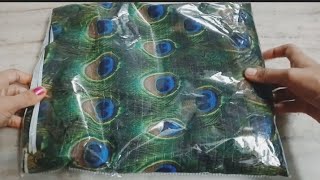 meesho శ్రావణ మాసం special peacock printed saree under 700 ll meesho sarees haul