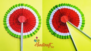 Cute Paper Pop Up Fans | DIY Watermelon Hand Fans |how to make a japanese paper fan/making paper fan