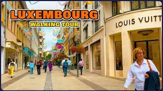 LUXEMBOURG CITY 🇱🇺  Shopping Streets of Luxembourg City SEP 2024 | CITY WALK 4K