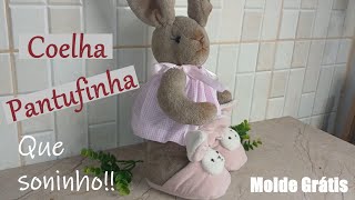 Coelha Pantufinha - Com passo a passo e molde gratuito na descrição.