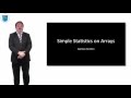 Python: Simple Statistics on Arrays